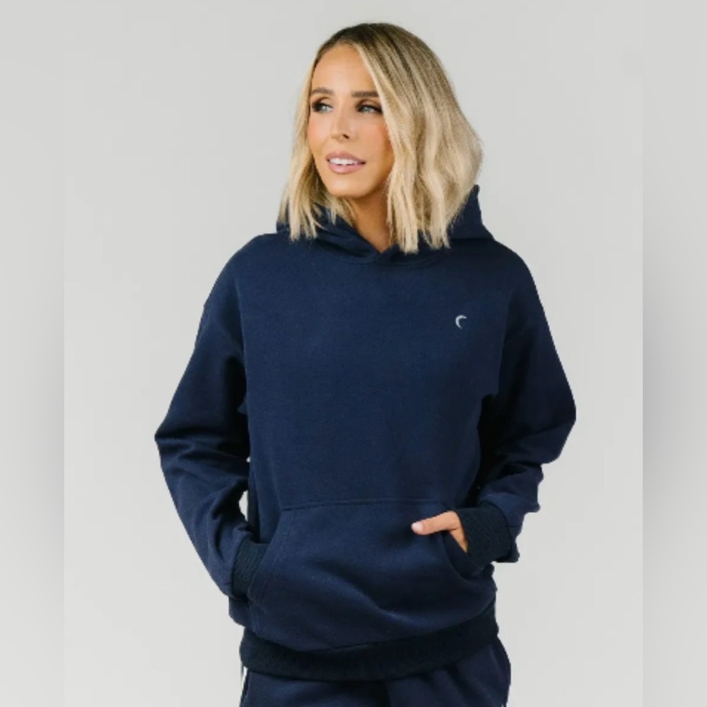 NWT Zyia Navy Relaxation Hoodie - Size Large